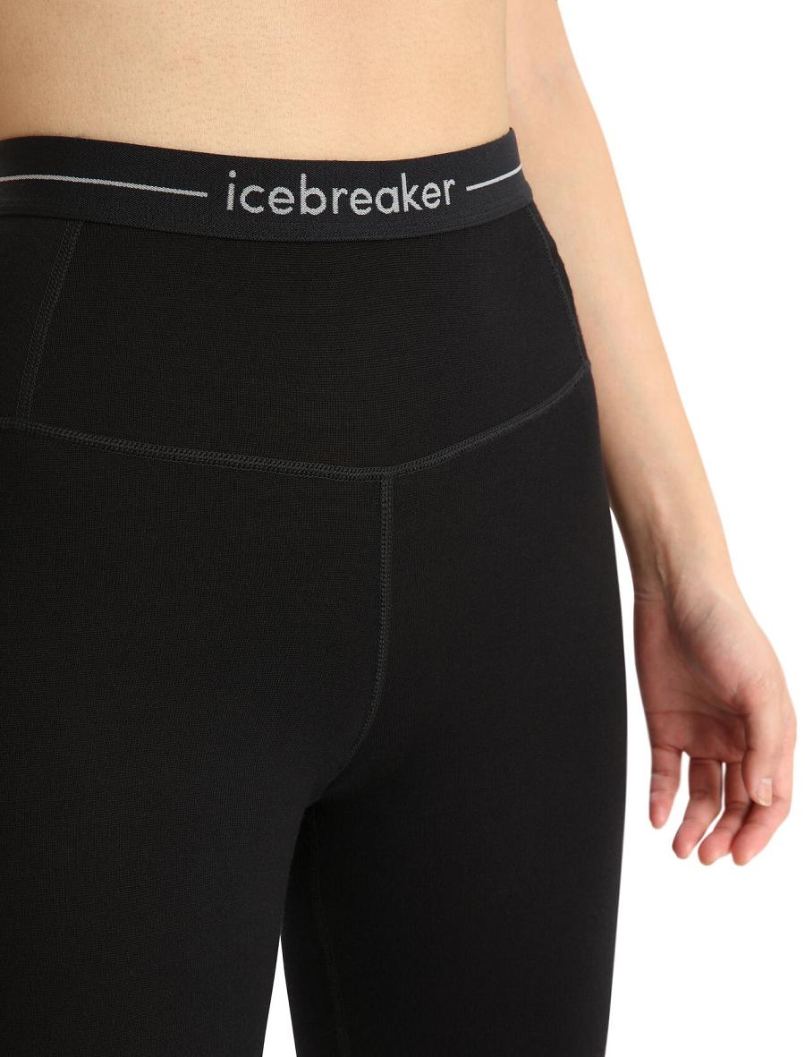 Icebreaker Merino 260 Tech High Rise Leggings Női Base Layers Fekete | HU 1852EBCX